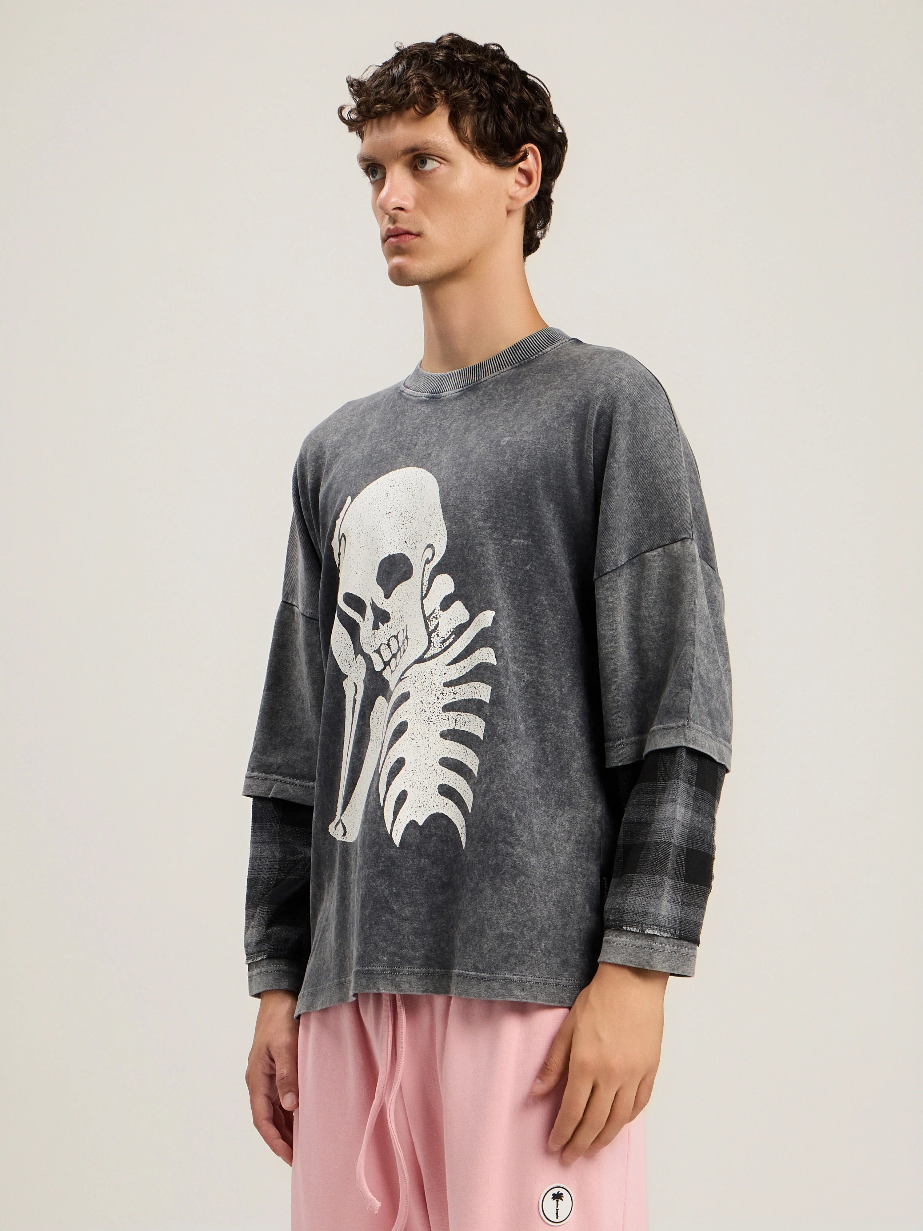 Skull Double Long-Sleeved Shirt