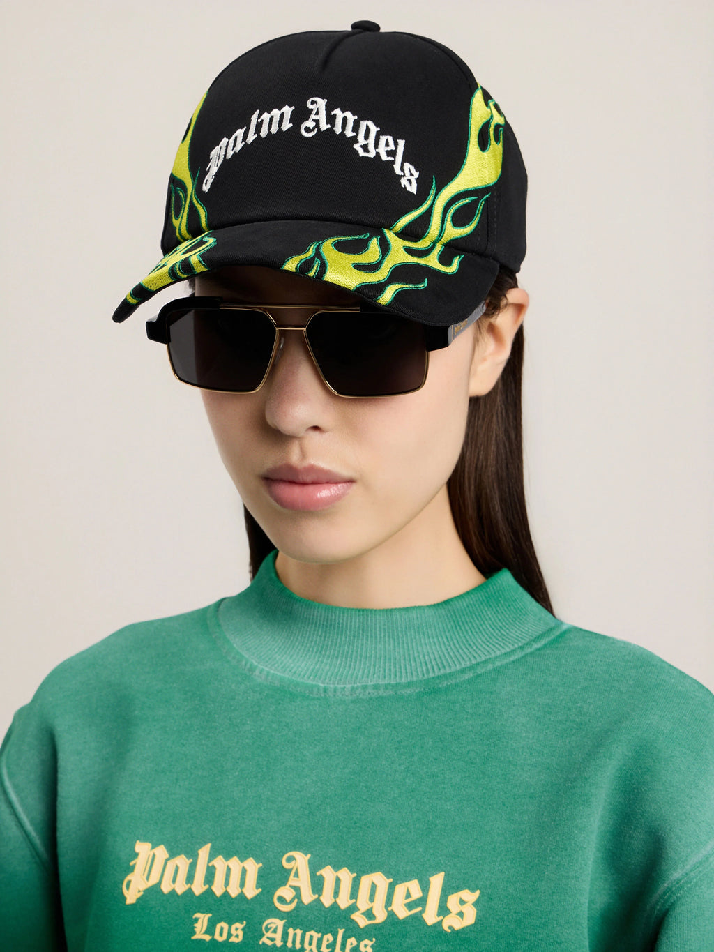 Flames Curved Logo Cap