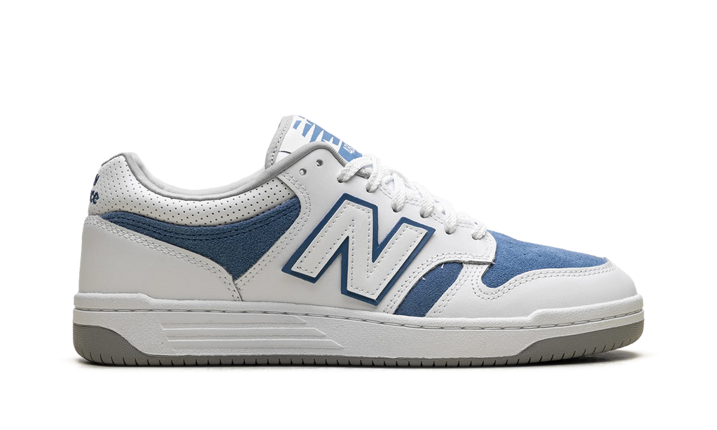 480 "White Royal Blue Suede" BB480LRB