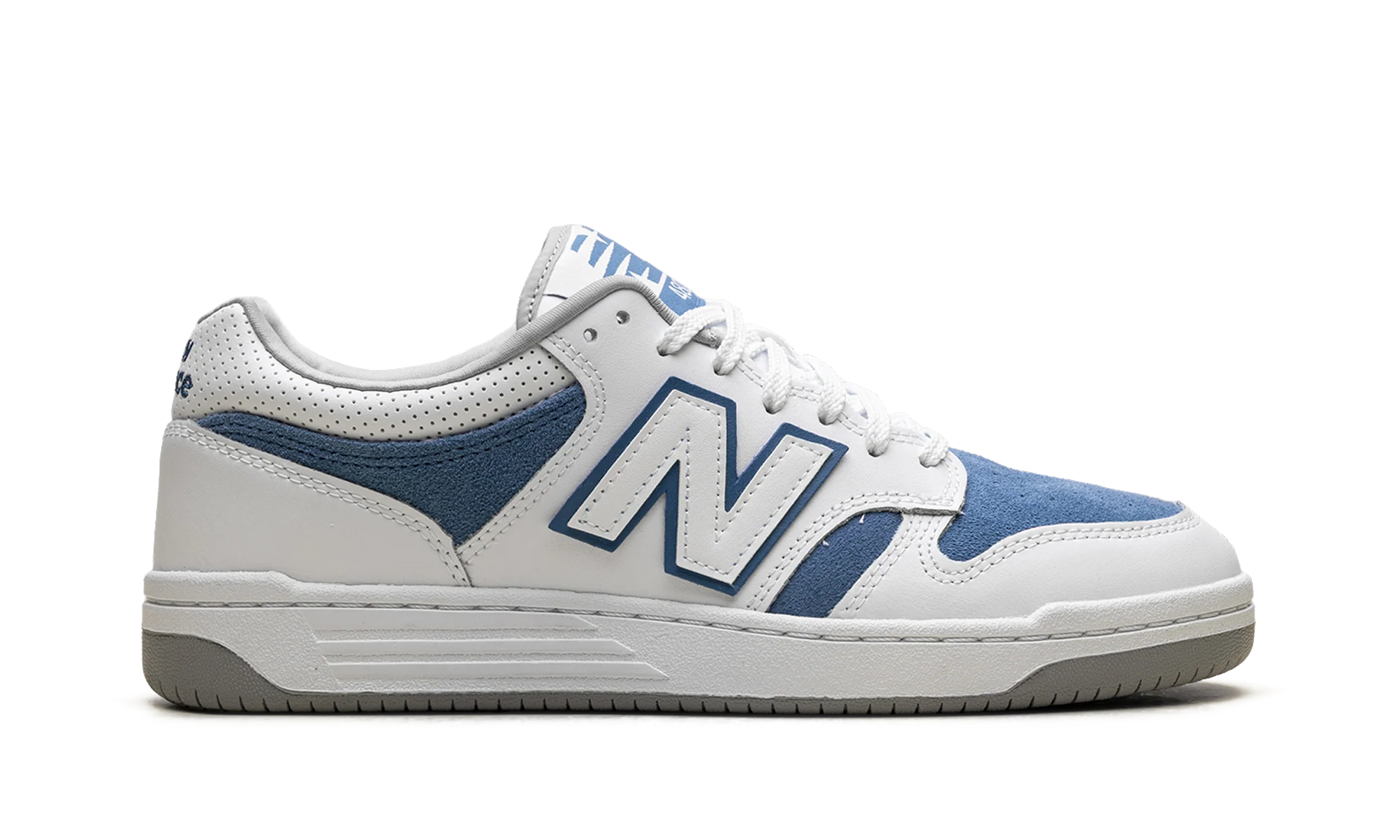 480 "White Royal Blue Suede" BB480LRB
