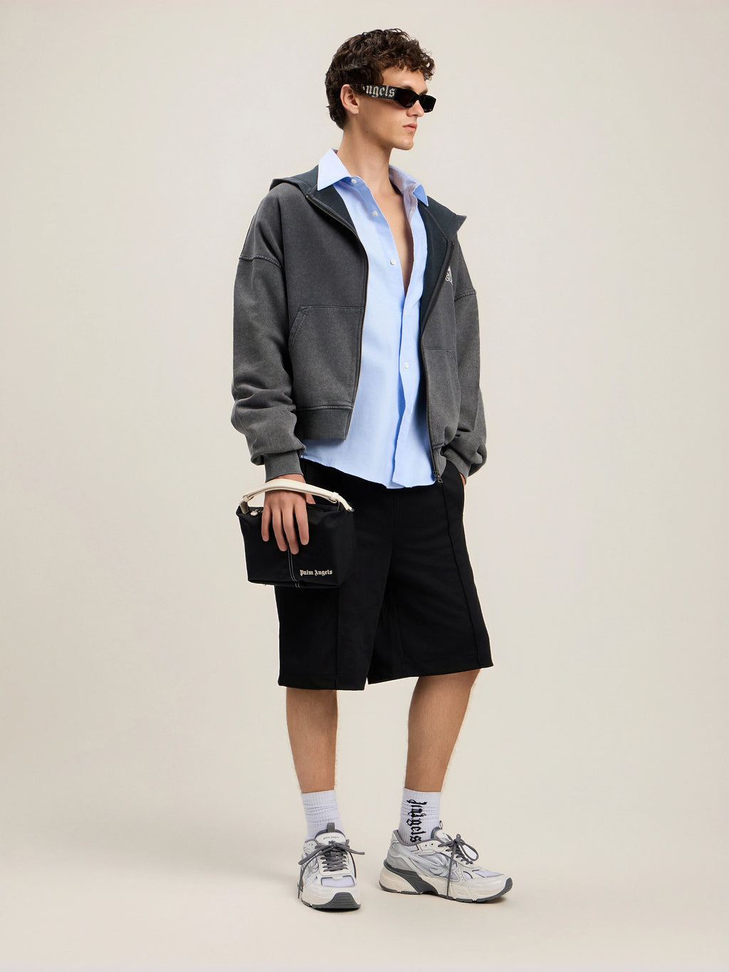 Palm Leaf Loose Zip Hoodie