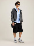 Palm Leaf Loose Zip Hoodie