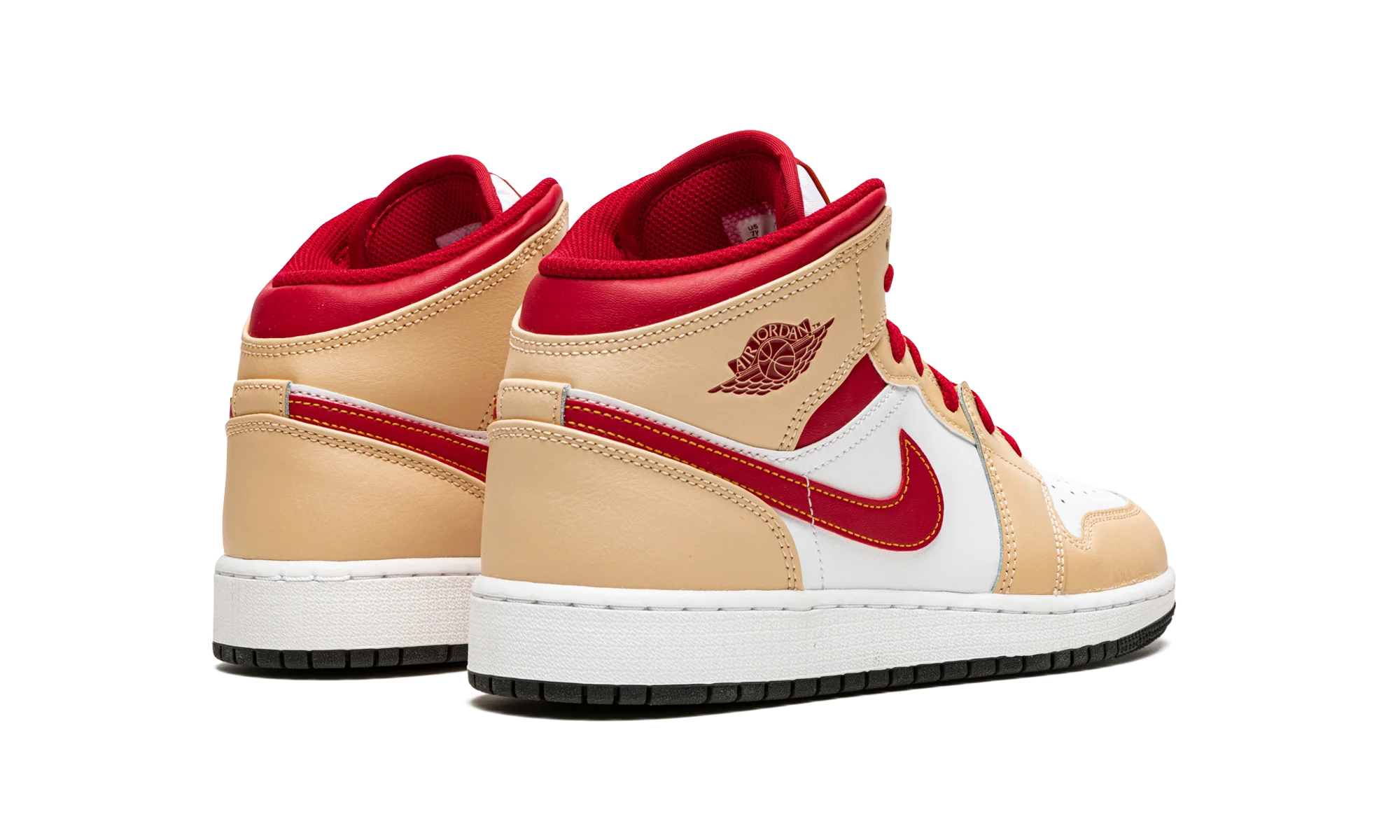 Air Jordan 1 Mid GS "Beige / Red" 554725 201