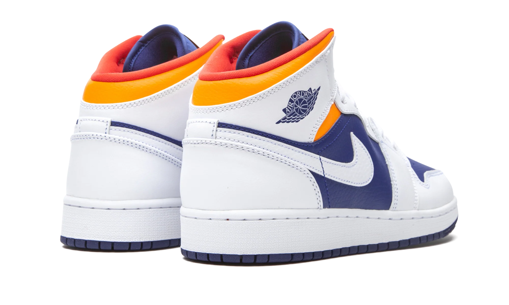 Air Jordan 1 Mid GS "White Deep Royal Blue" 554725 131
