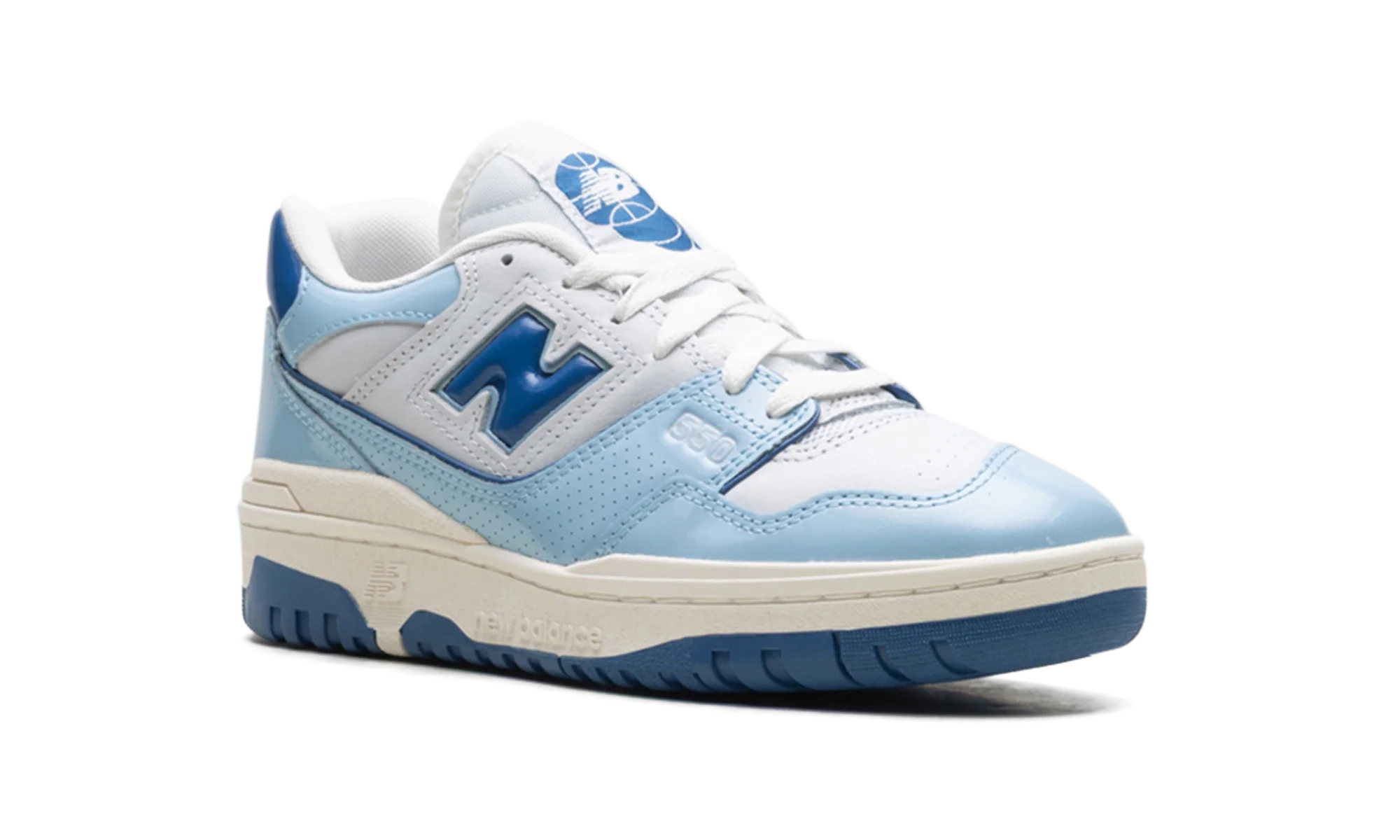 550 "Patent - White / Powder Blue" BB550YKE