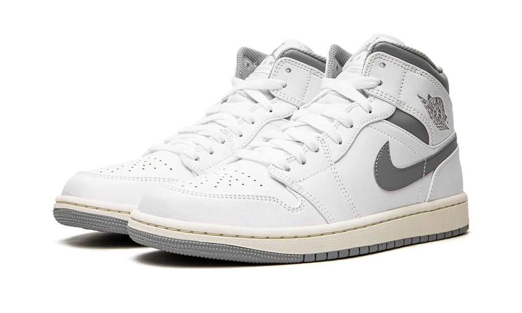 Air Jordan 1 Mid "White / Stealth Grey" 554724 135