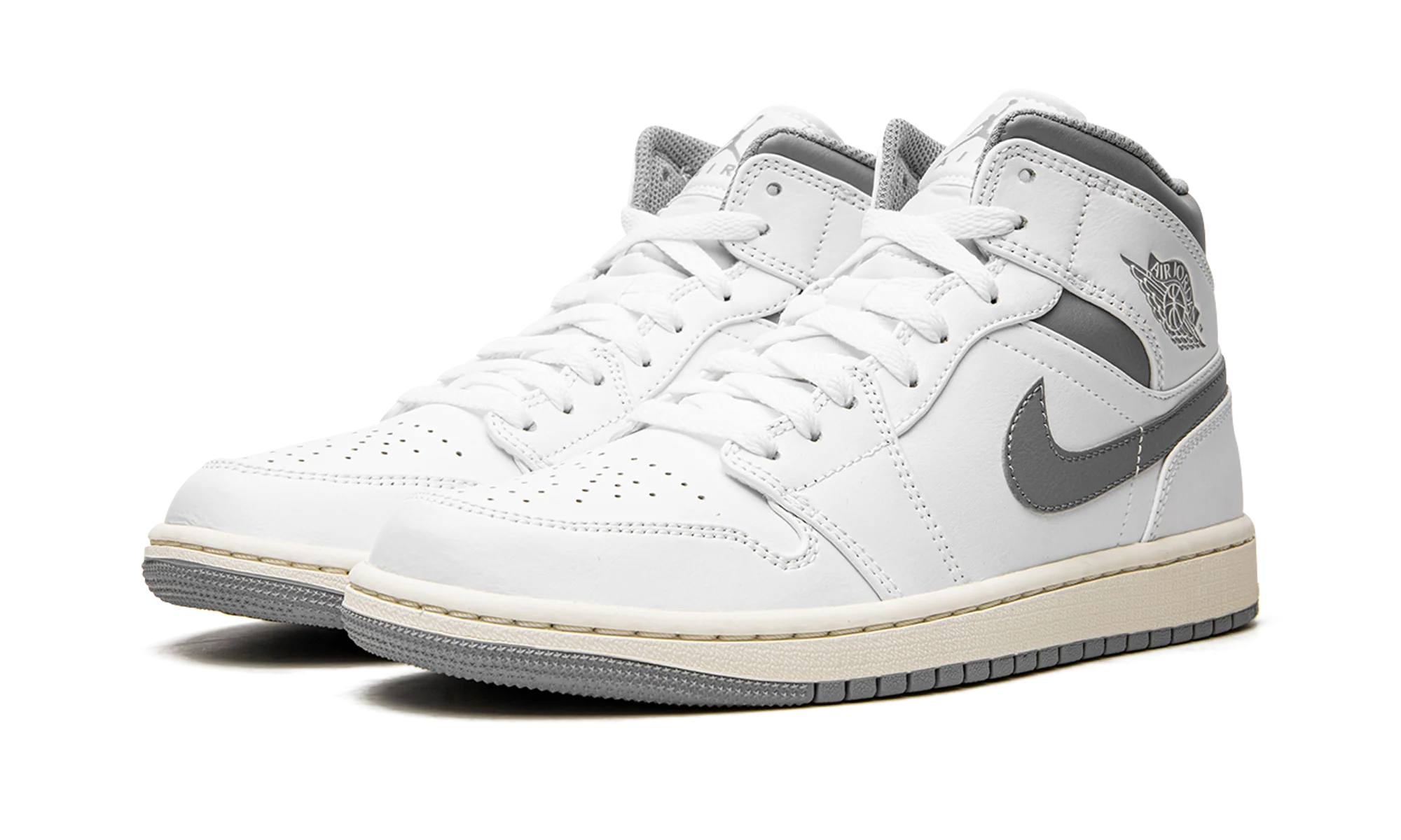 Air Jordan 1 Mid "White / Stealth Grey" 554724 135