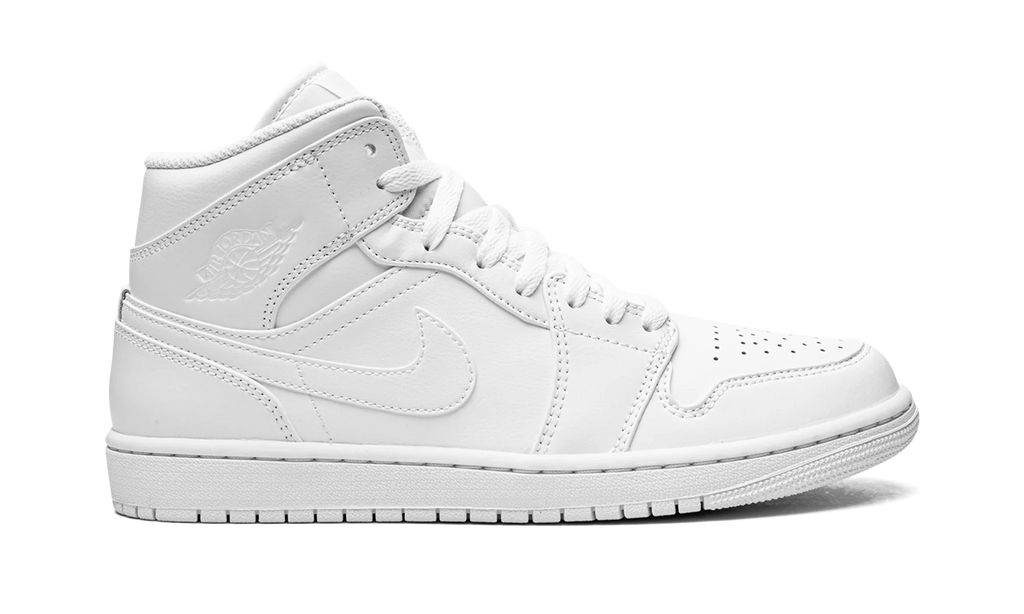 Air Jordan 1 Mid "Triple White" 554724 136