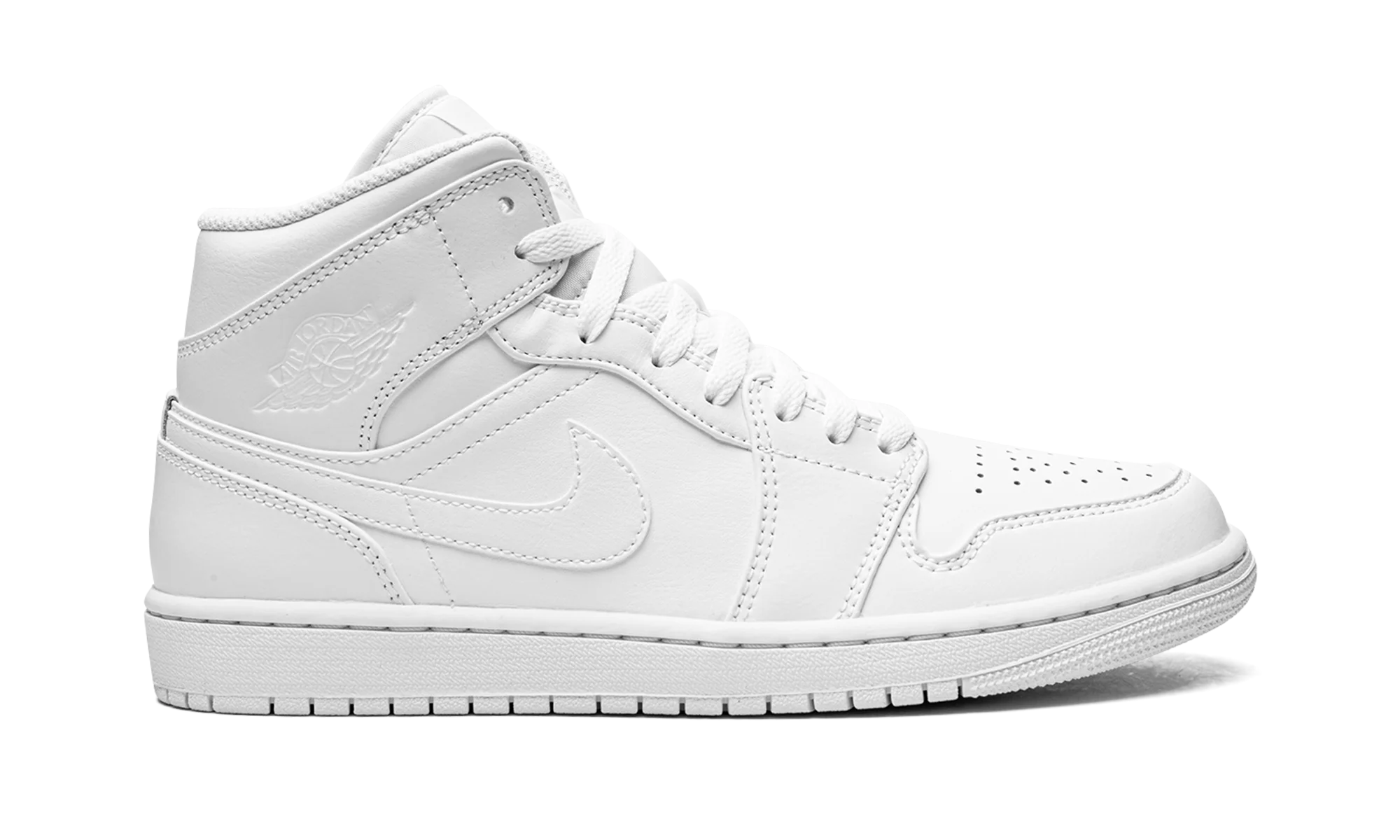 Air Jordan 1 Mid "Triple White" 554724 136