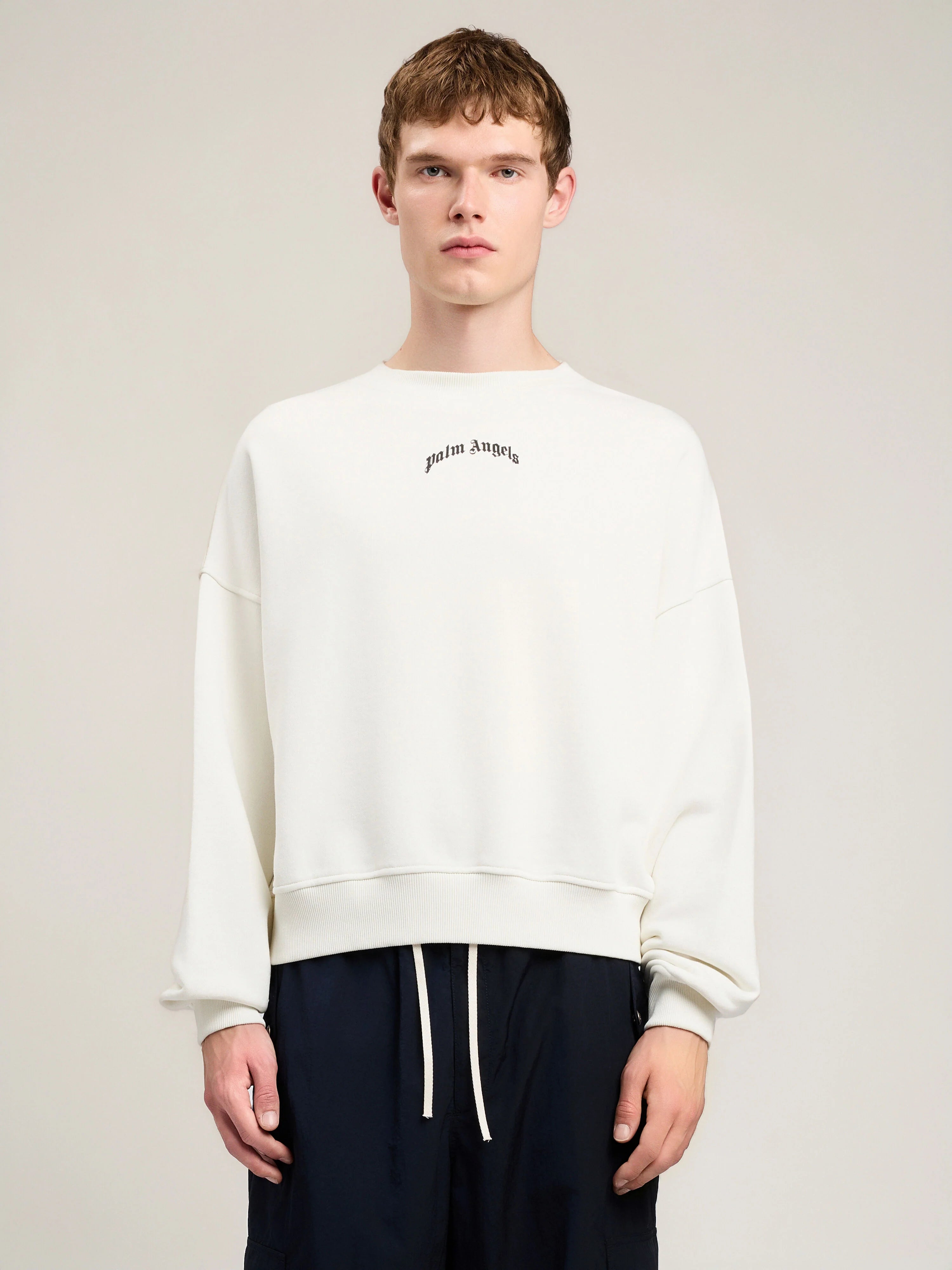 Back Curved Logo Loose Sweatshirt