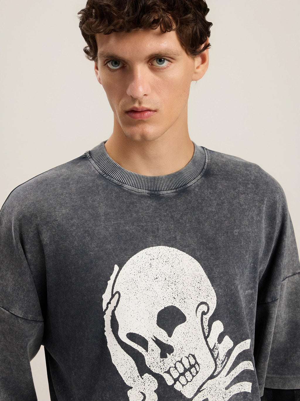 Skull Double Long-Sleeved Shirt