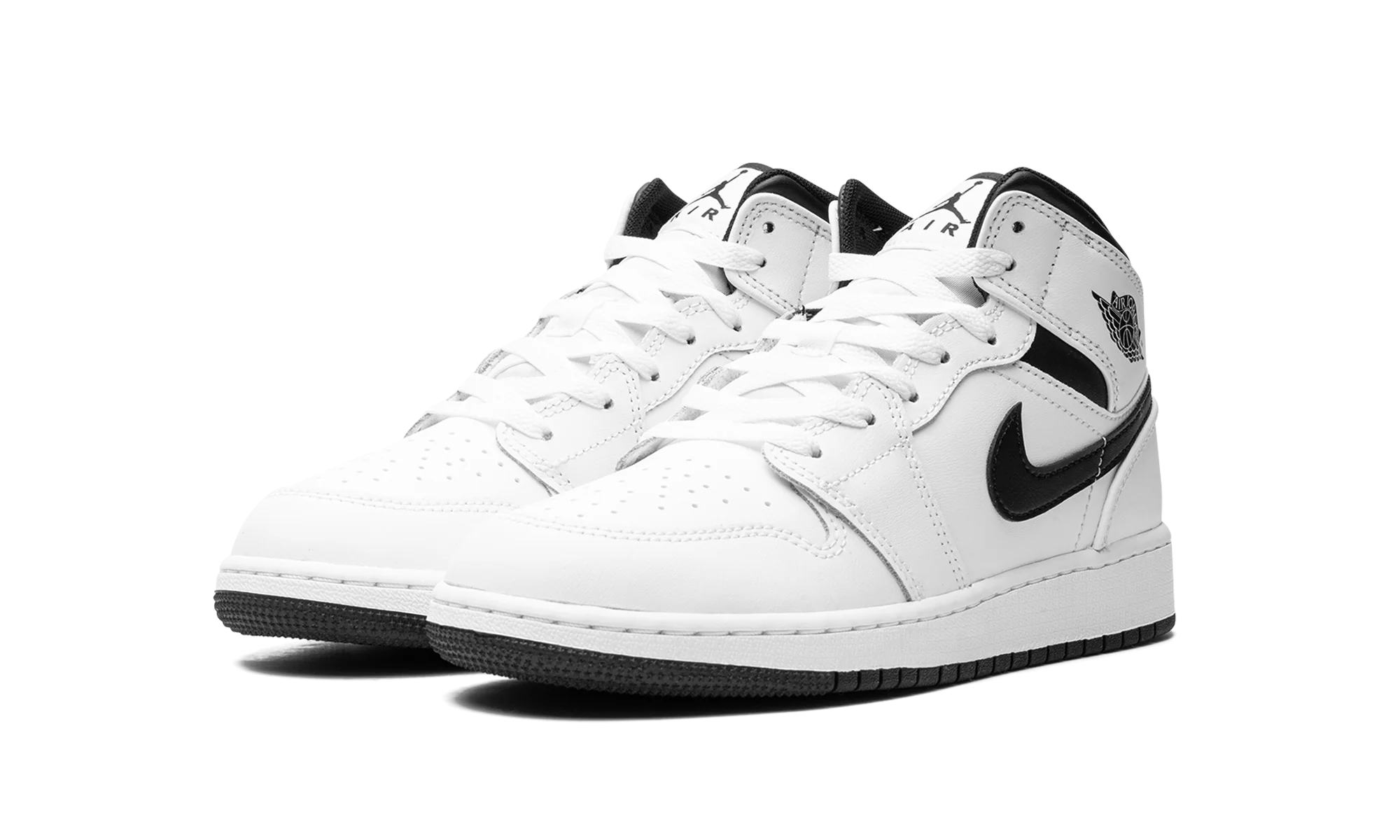 Air Jordan 1 Mid GS "White/Black" DQ8423 132