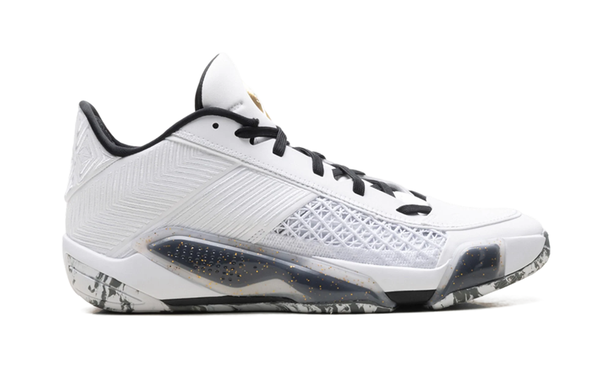 Jordan 38 Low "White Metallic Gold Black" FD2326 107