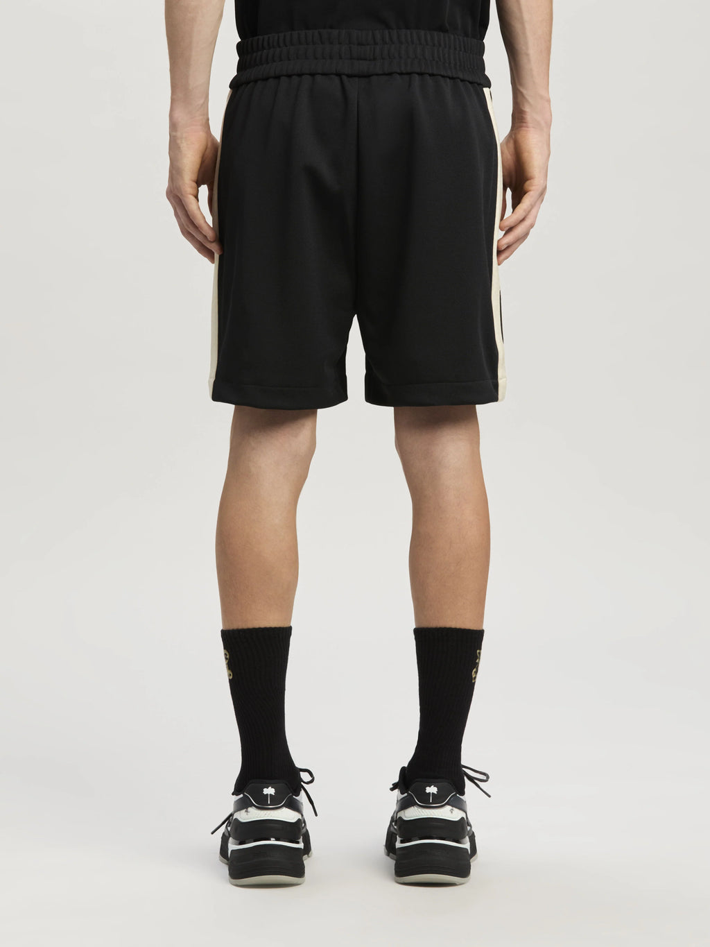 CLASSIC LOGO TRACK SHORTS BLACK OFF WHIT