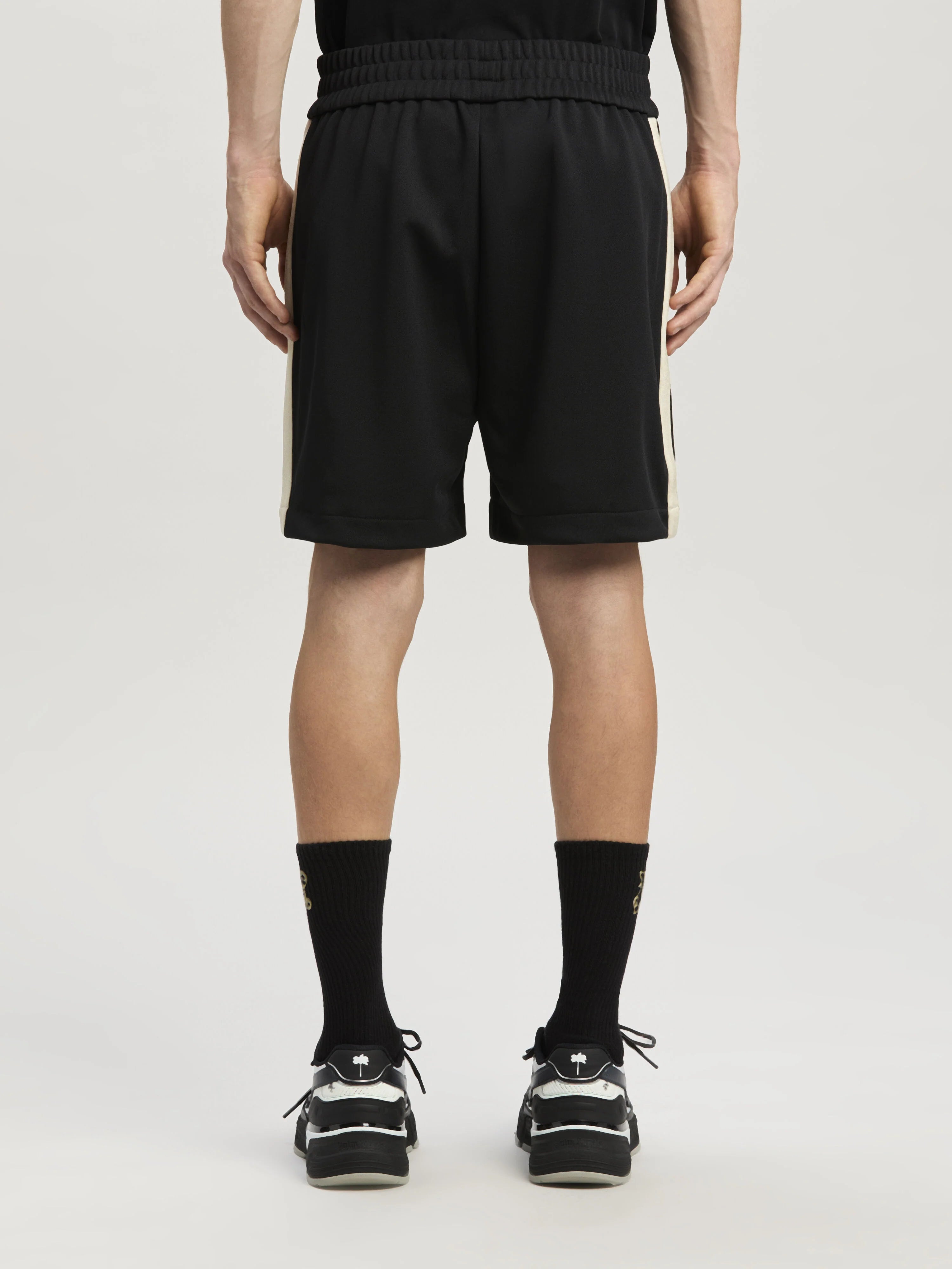 CLASSIC LOGO TRACK SHORTS BLACK OFF WHIT