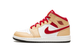 Air Jordan 1 Mid GS "Beige / Red" 554725 201