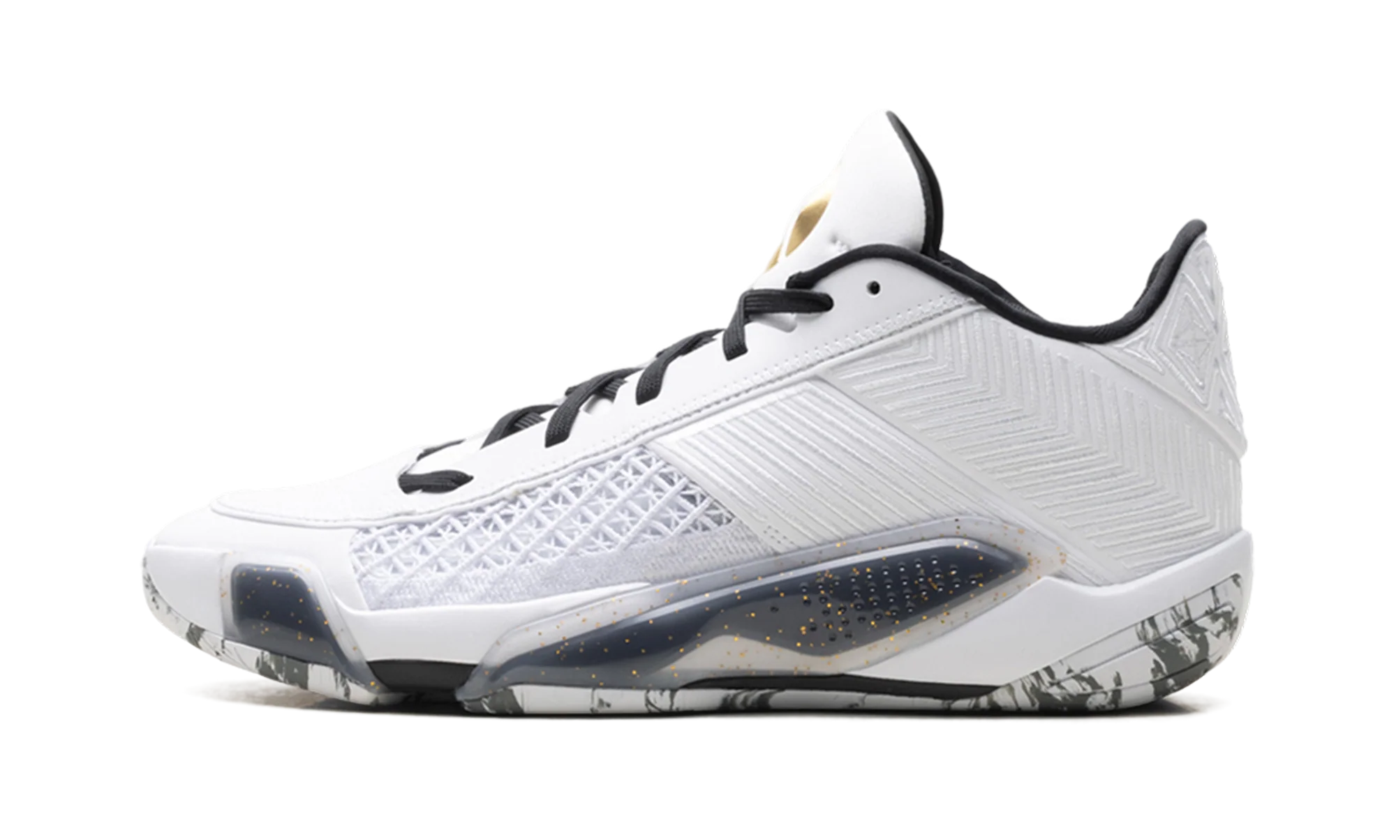 Jordan 38 Low "White Metallic Gold Black" FD2326 107