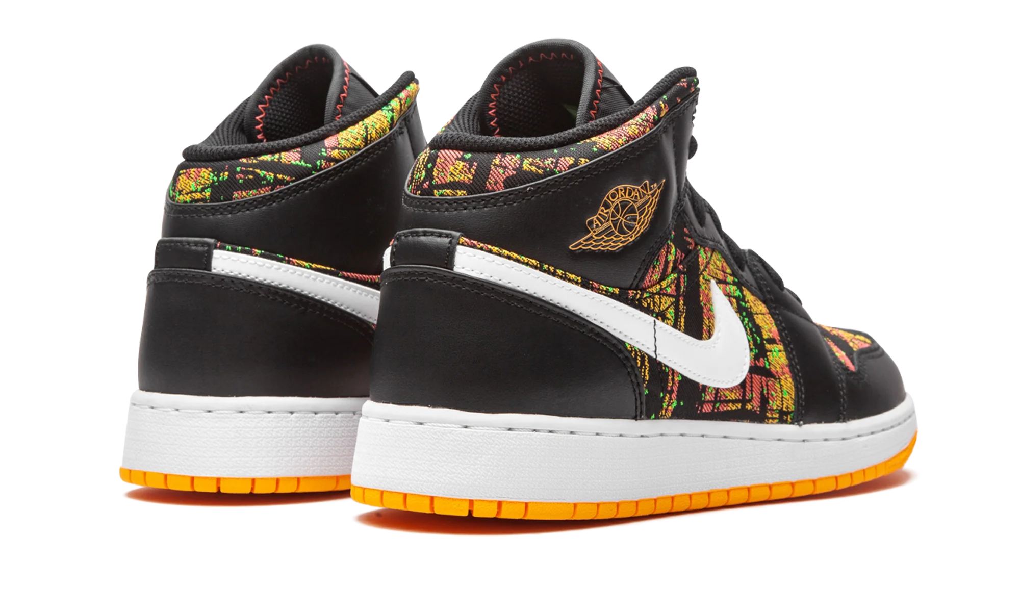Air Jordan 1 Mid GS "Black / Laser Orange" 555112 003