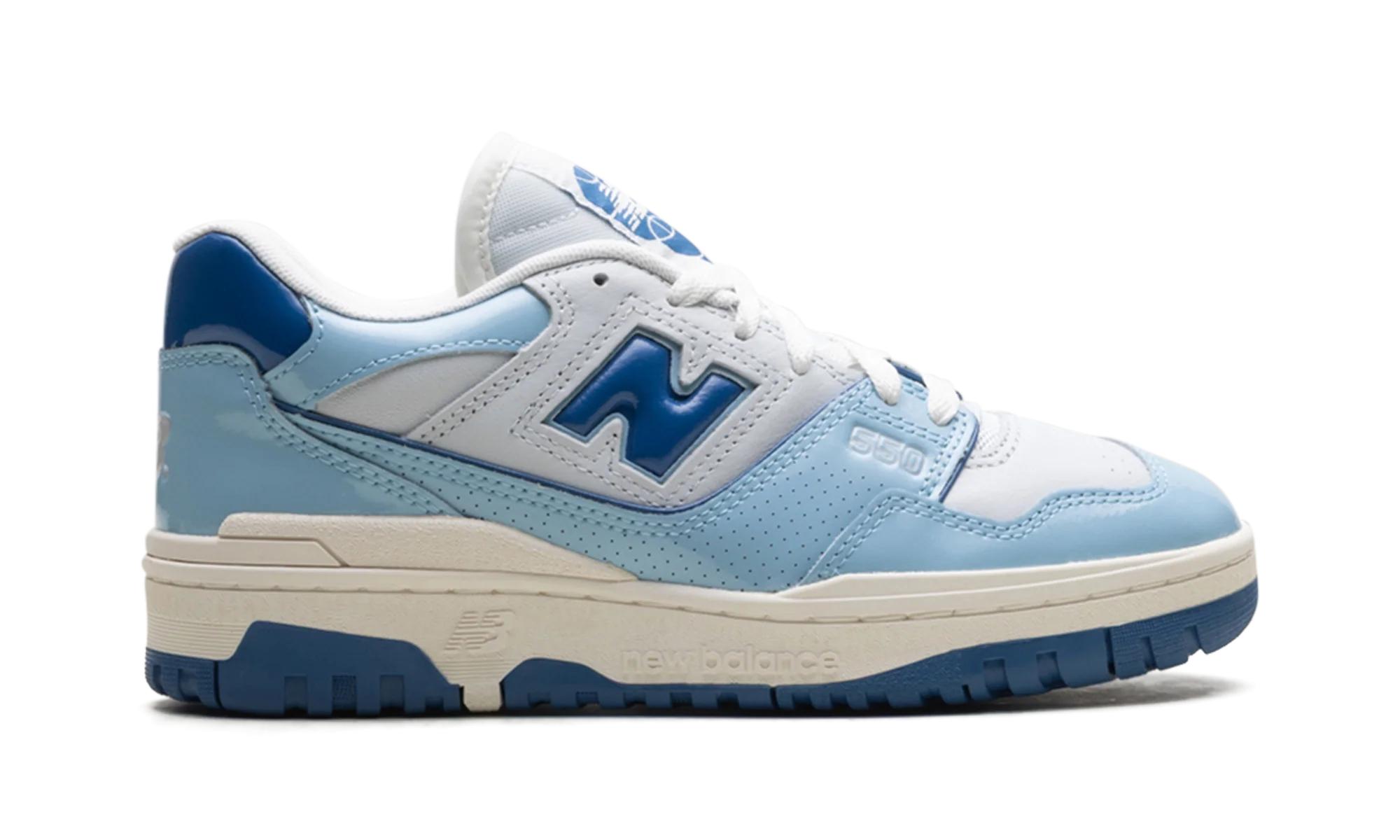 550 "Patent - White / Powder Blue" BB550YKE