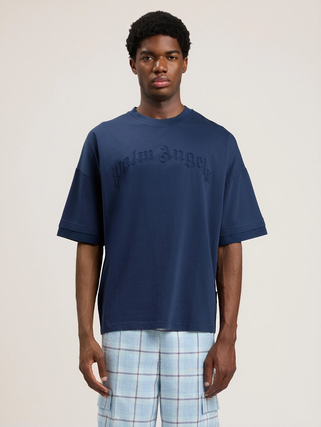 Curved Logo Loose Double T-Shirt