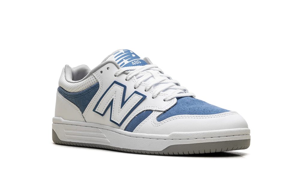 480 "White Royal Blue Suede" BB480LRB