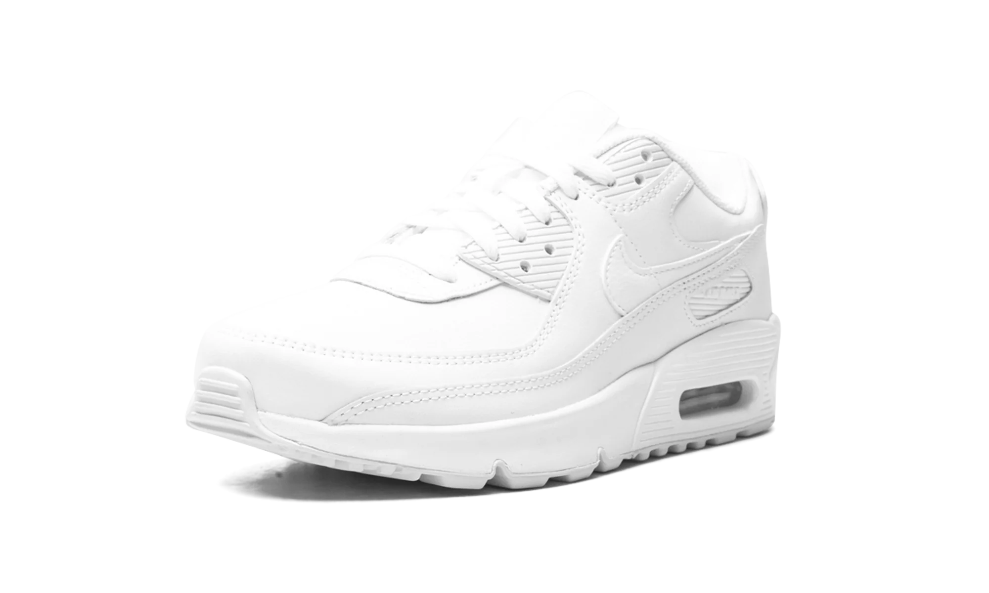 Air Max 90 Leather GS Triple "Triple White" CD6864 100