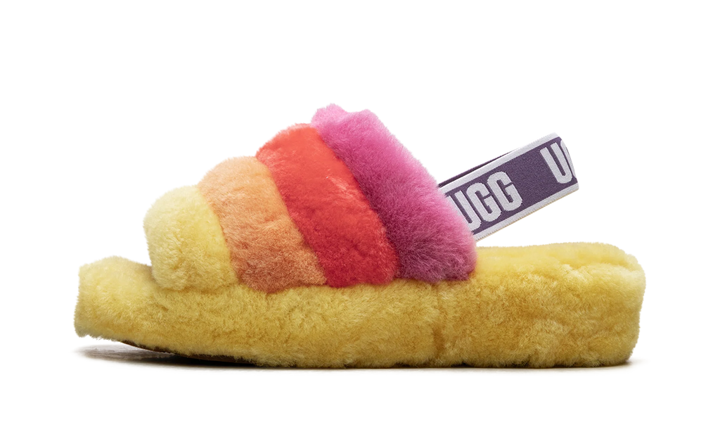 Fluff Yeah Slide WMNS "Rainbow Yellow" 1097169 PRYW