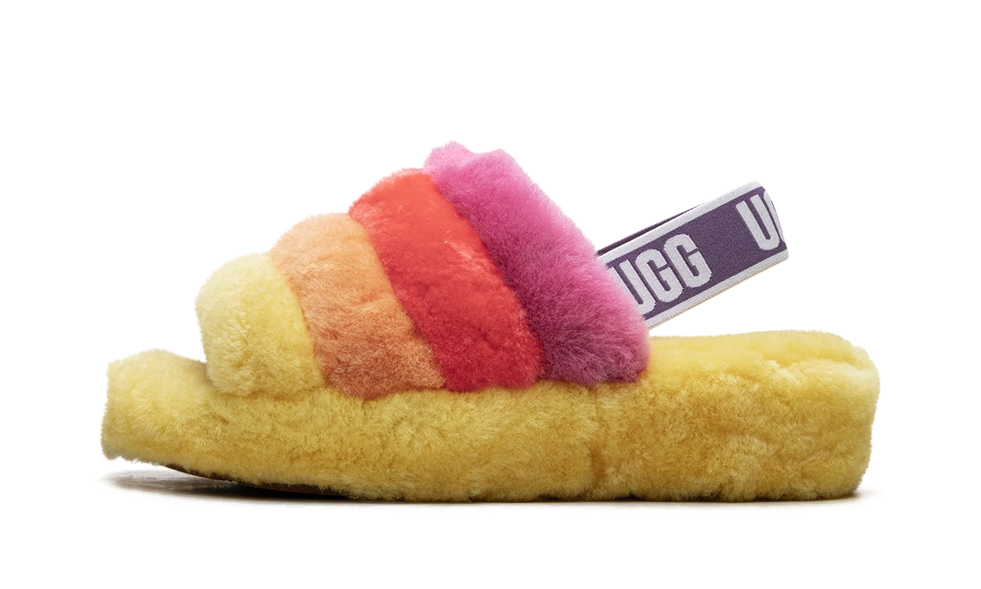 Fluff Yeah Slide WMNS "Rainbow Yellow" 1097169 PRYW