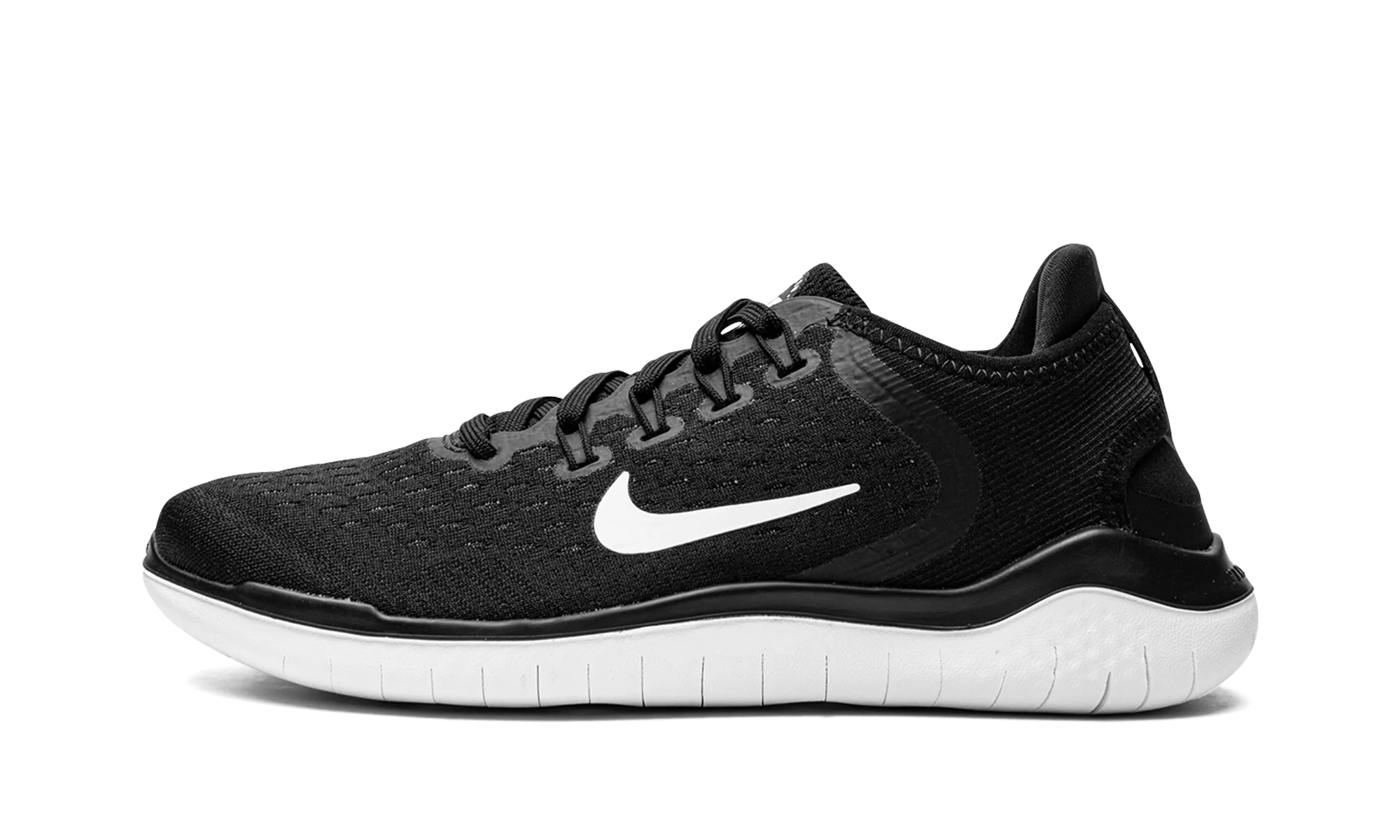 FREE RN 2018 MNS WMNS "BLACK WHITE" 942837 001