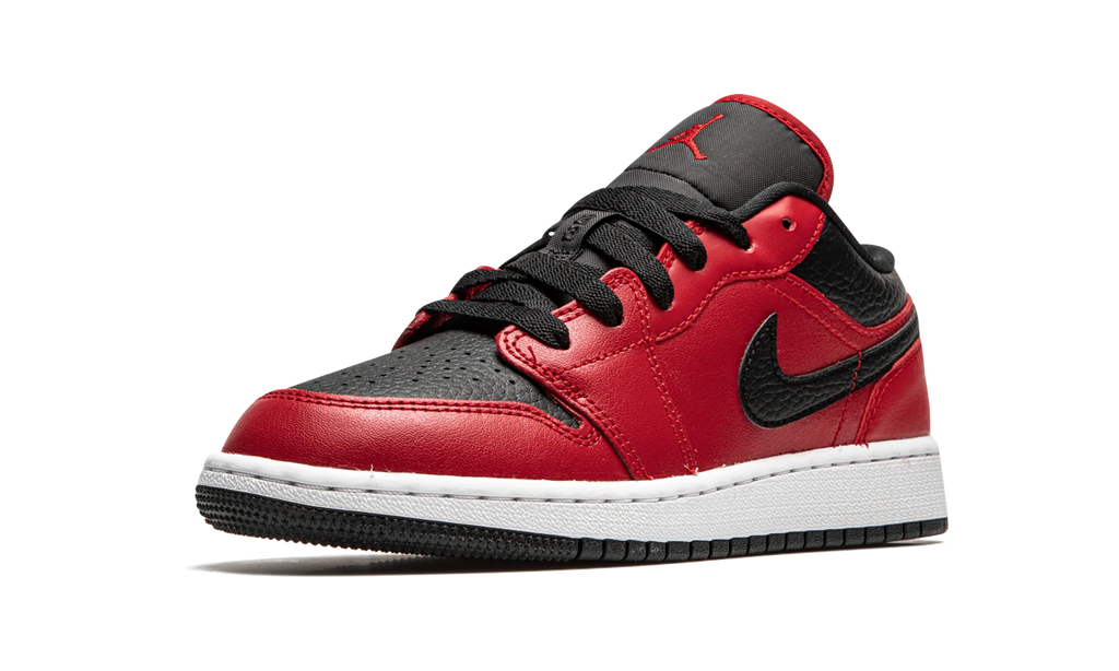 Air Jordan 1 Low GS "Black Pebbled" 553560 605