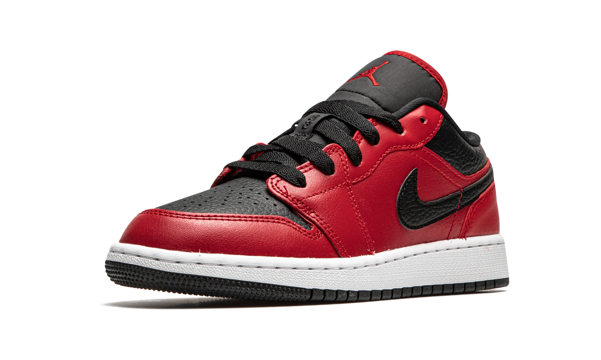 Air Jordan 1 Low GS "Black Pebbled" 553560 605