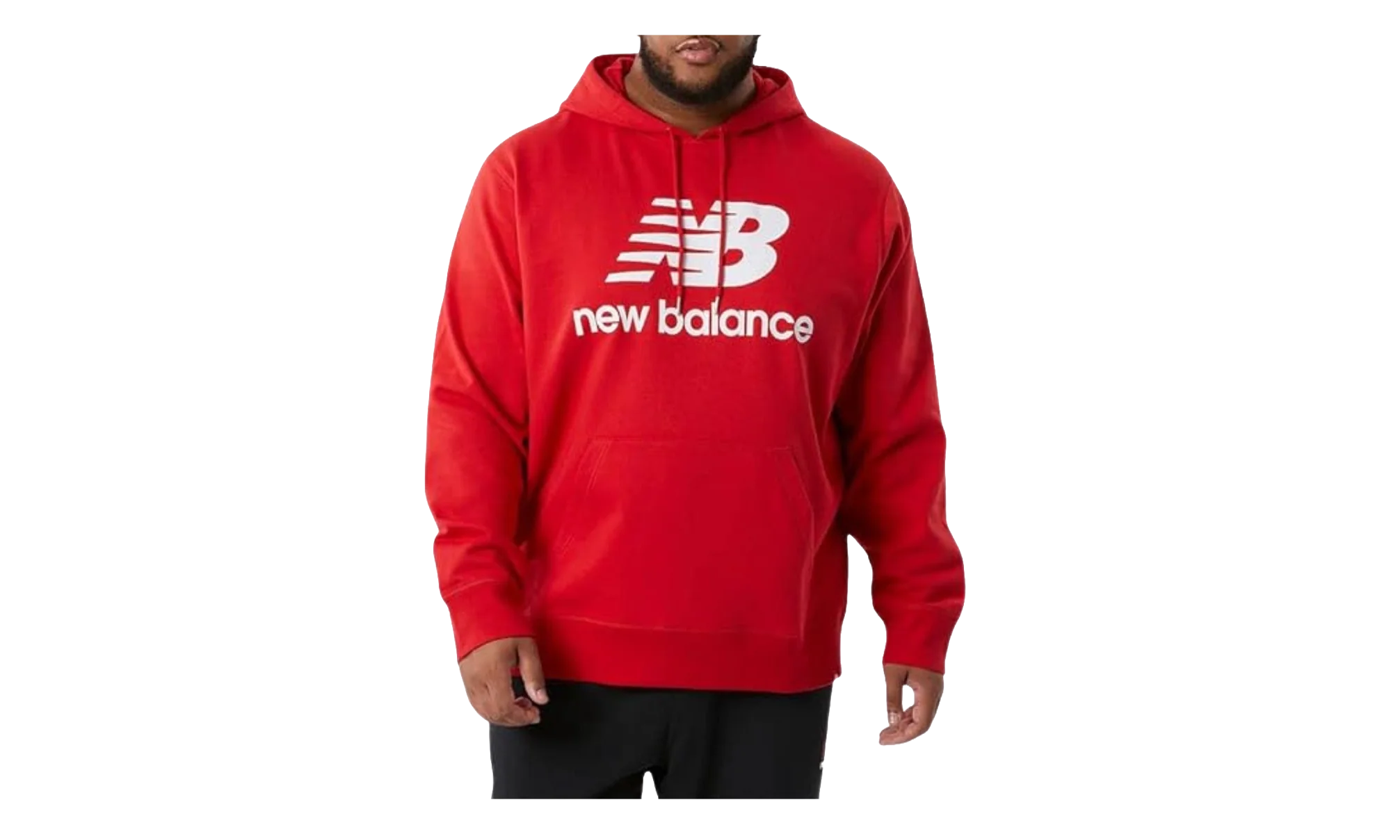 NB Essentials Stacked Logo Pullover Hoodie ""Team Red Inline"" MT03558 RED