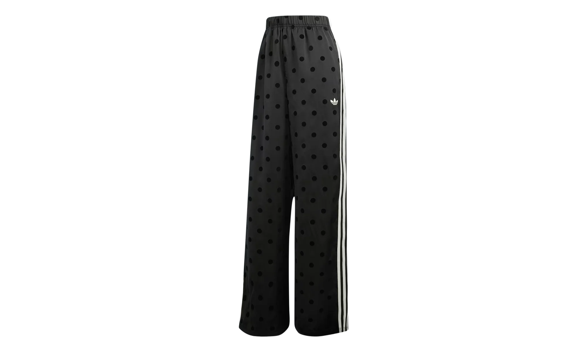 Satin Polka Dots Wide Leg Pants WMNS "Black" KV1169