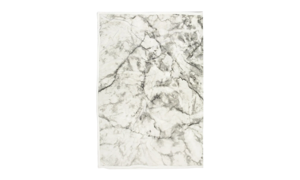 Extra Butter Duffield Throw Blanket "Marble Print" 1134594 WHT