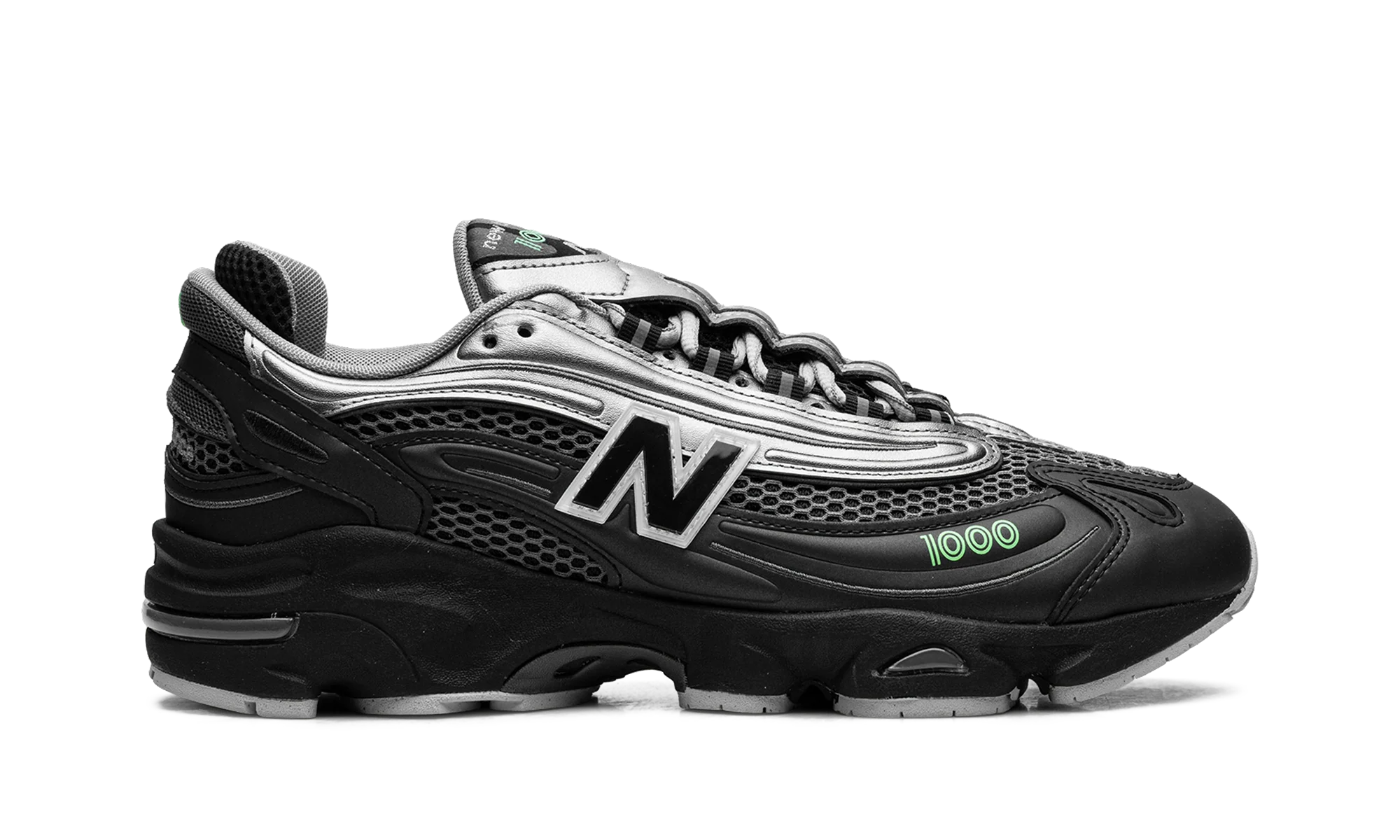 1000 "Dark Silver Metallic/Lime Leaf" M1000T