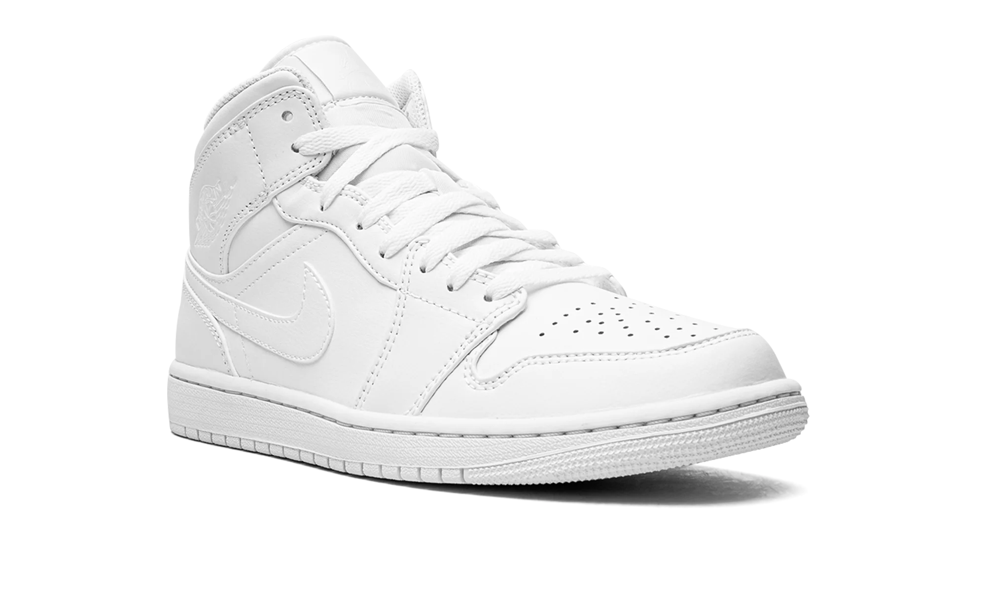 Air Jordan 1 Mid "Triple White" 554724 136