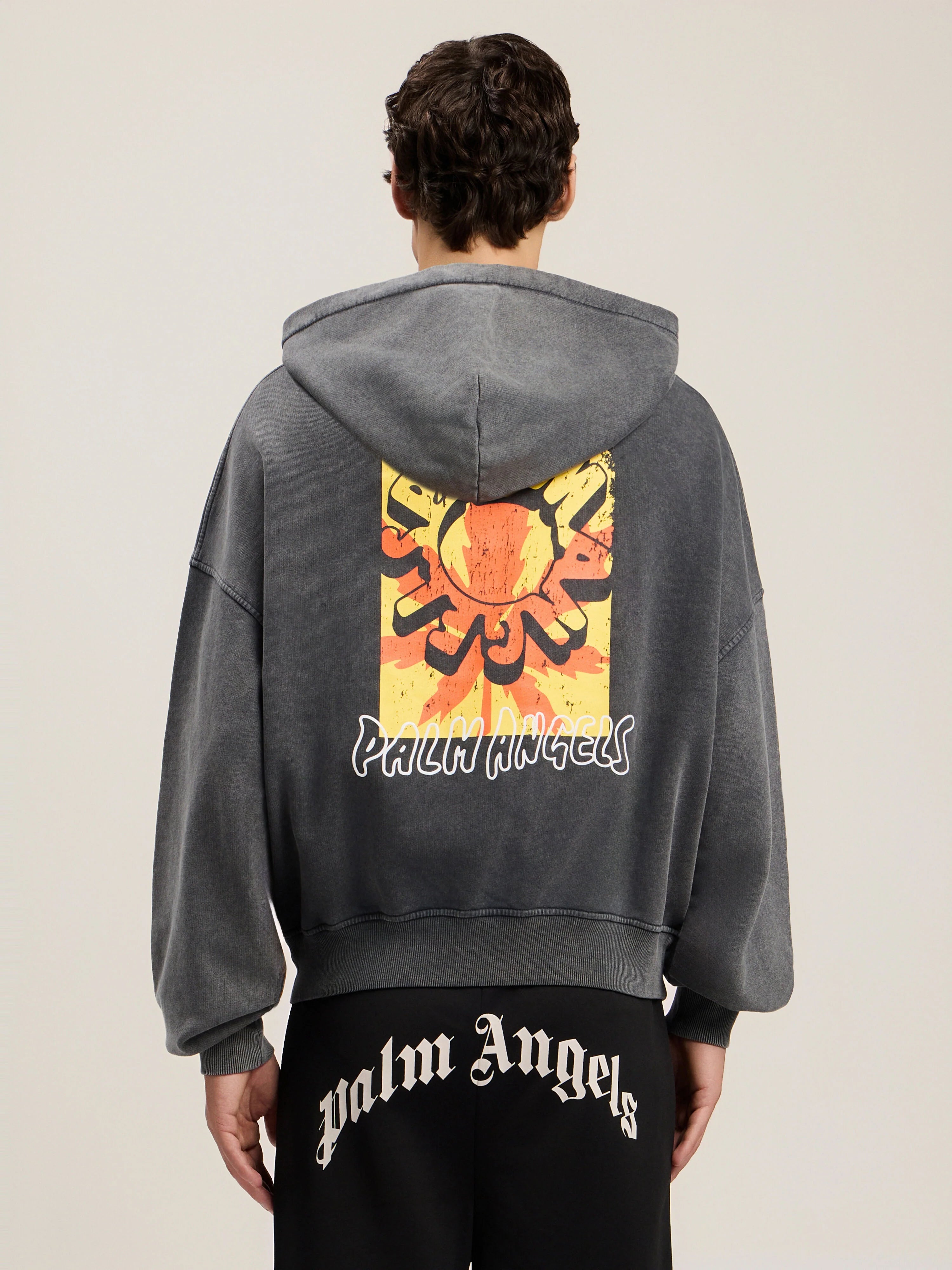 Palm Leaf Loose Zip Hoodie