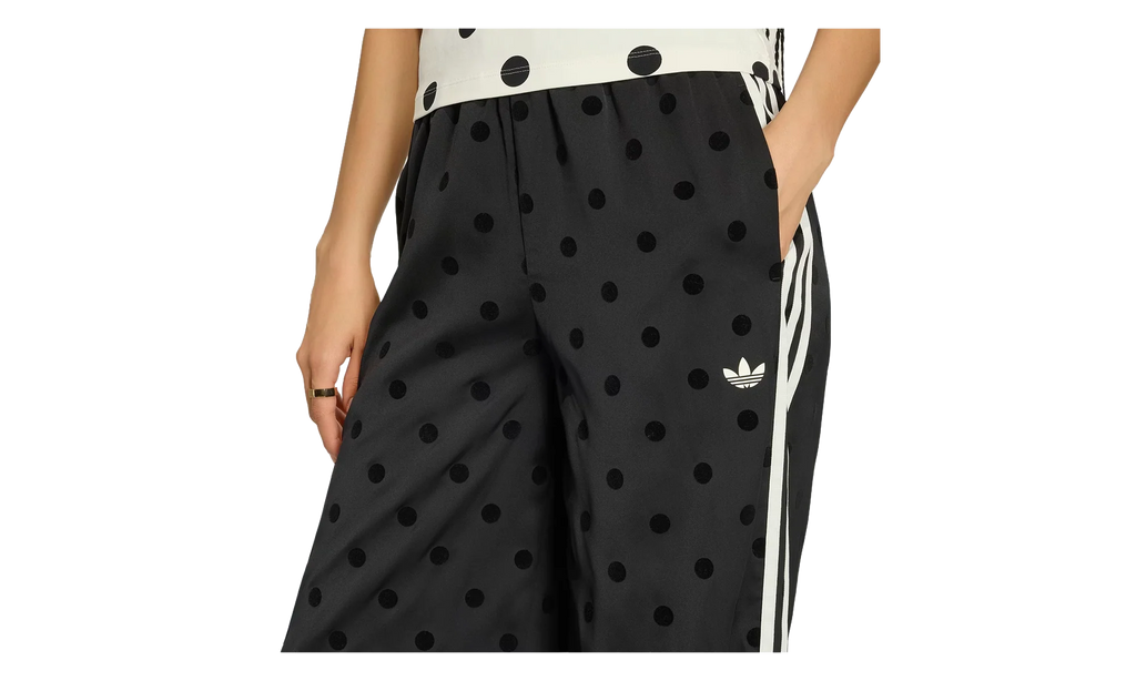 Satin Polka Dots Wide Leg Pants WMNS "Black" KV1169