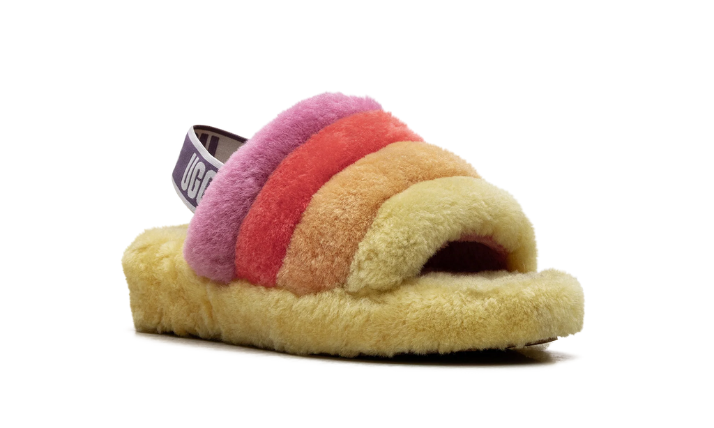 Fluff Yeah Slide WMNS "Rainbow Yellow" 1097169 PRYW