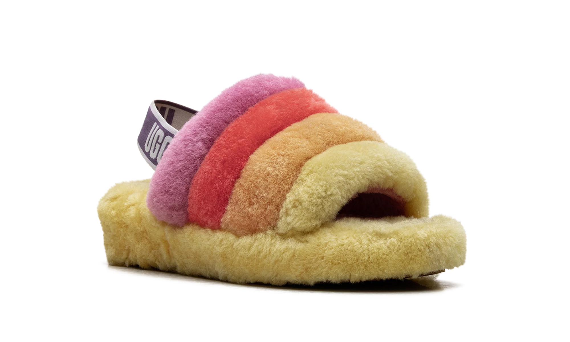 Fluff Yeah Slide WMNS "Rainbow Yellow" 1097169 PRYW