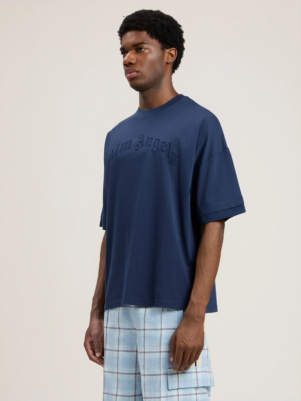Curved Logo Loose Double T-Shirt