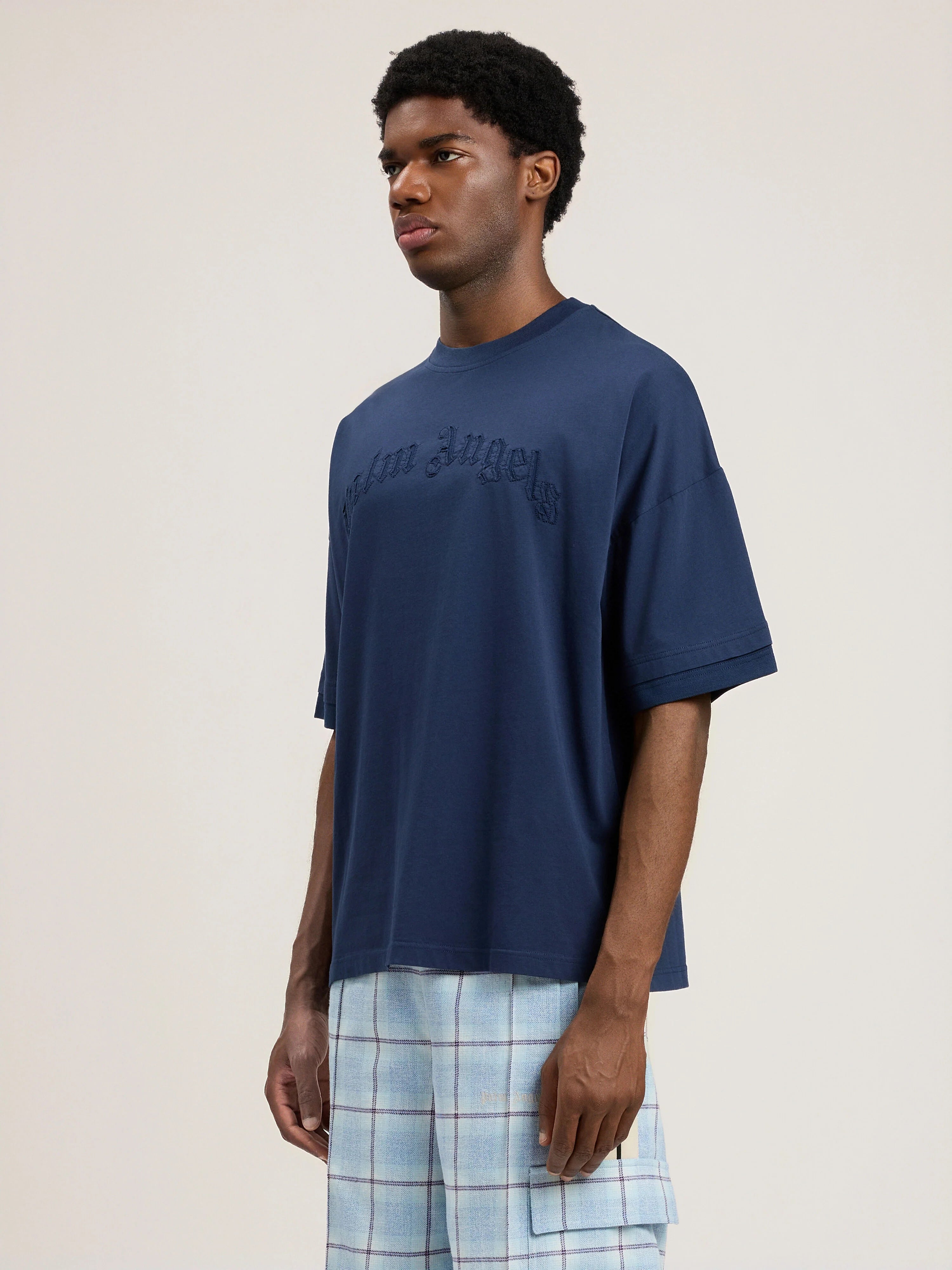 Curved Logo Loose Double T-Shirt