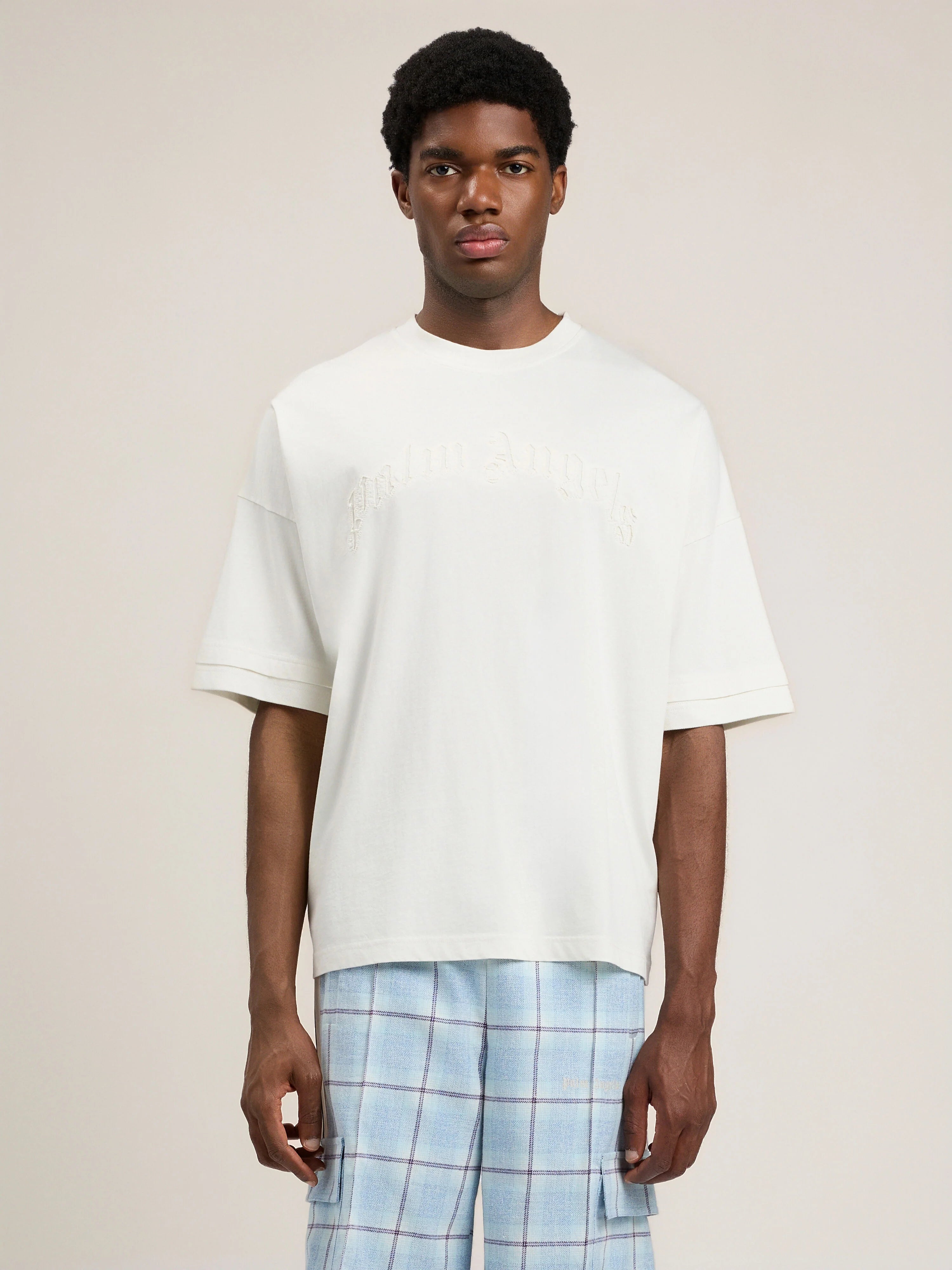 Curved Logo Loose Double T-Shirt