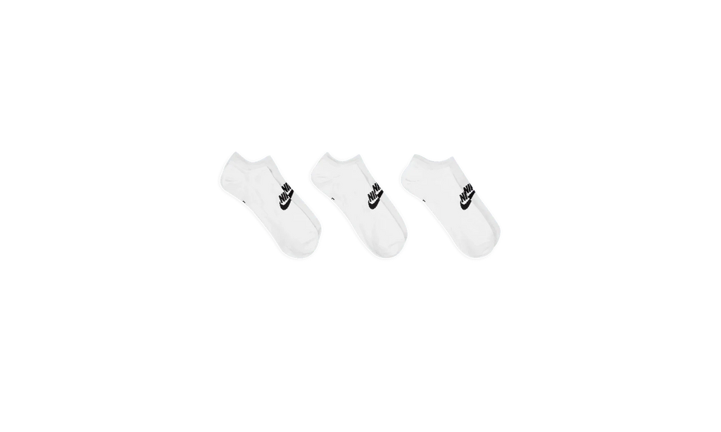 Everyday Essential No-Show Socks (3 Pairs) "White" DX5075 100