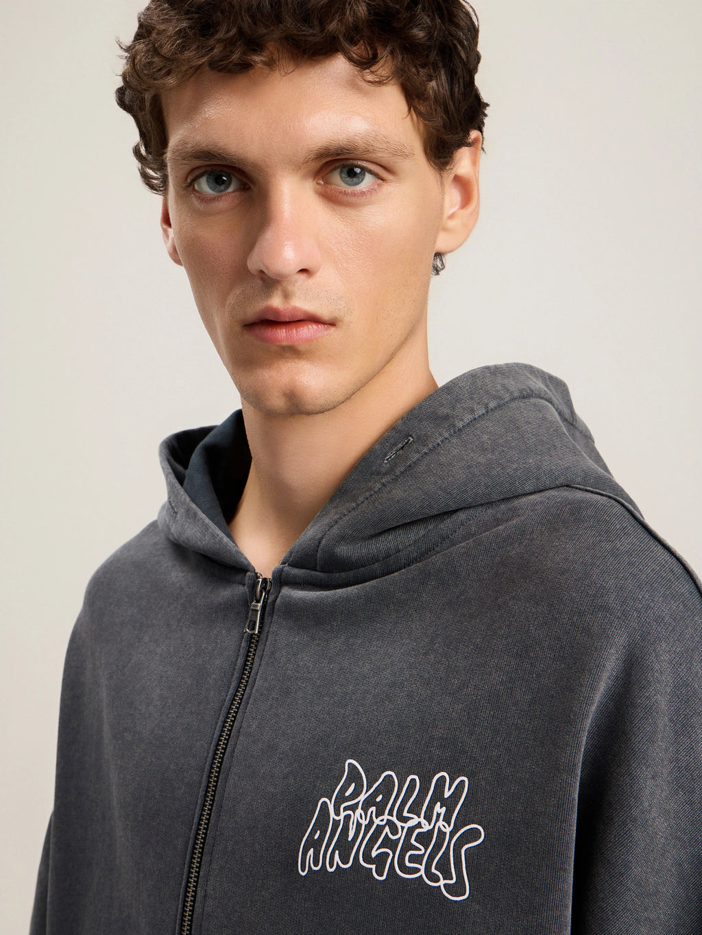 Palm Leaf Loose Zip Hoodie