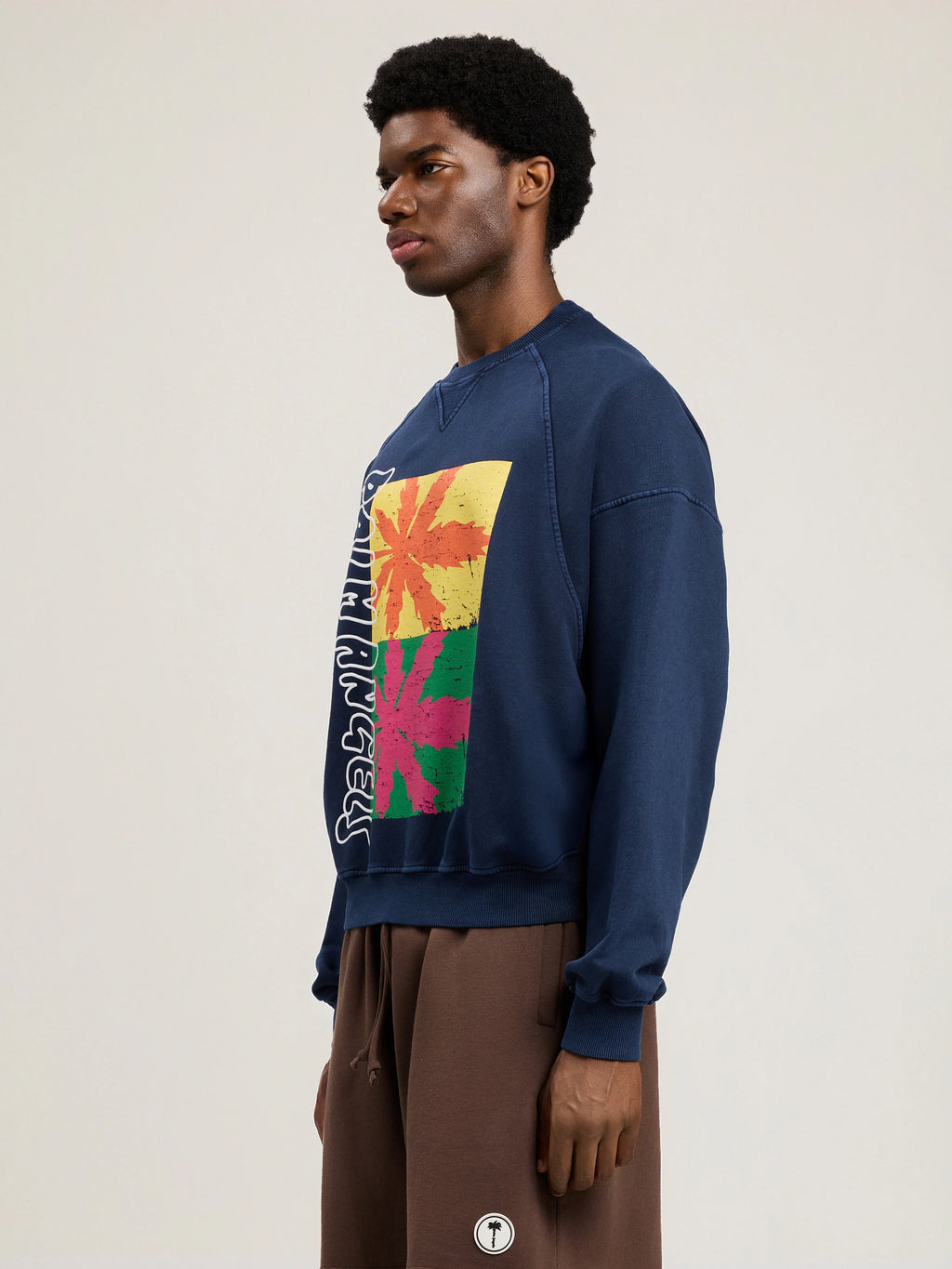 Palm Leaf Reglan Loose Sweatshirt