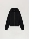 Back Curved Logo Zip Hoodie