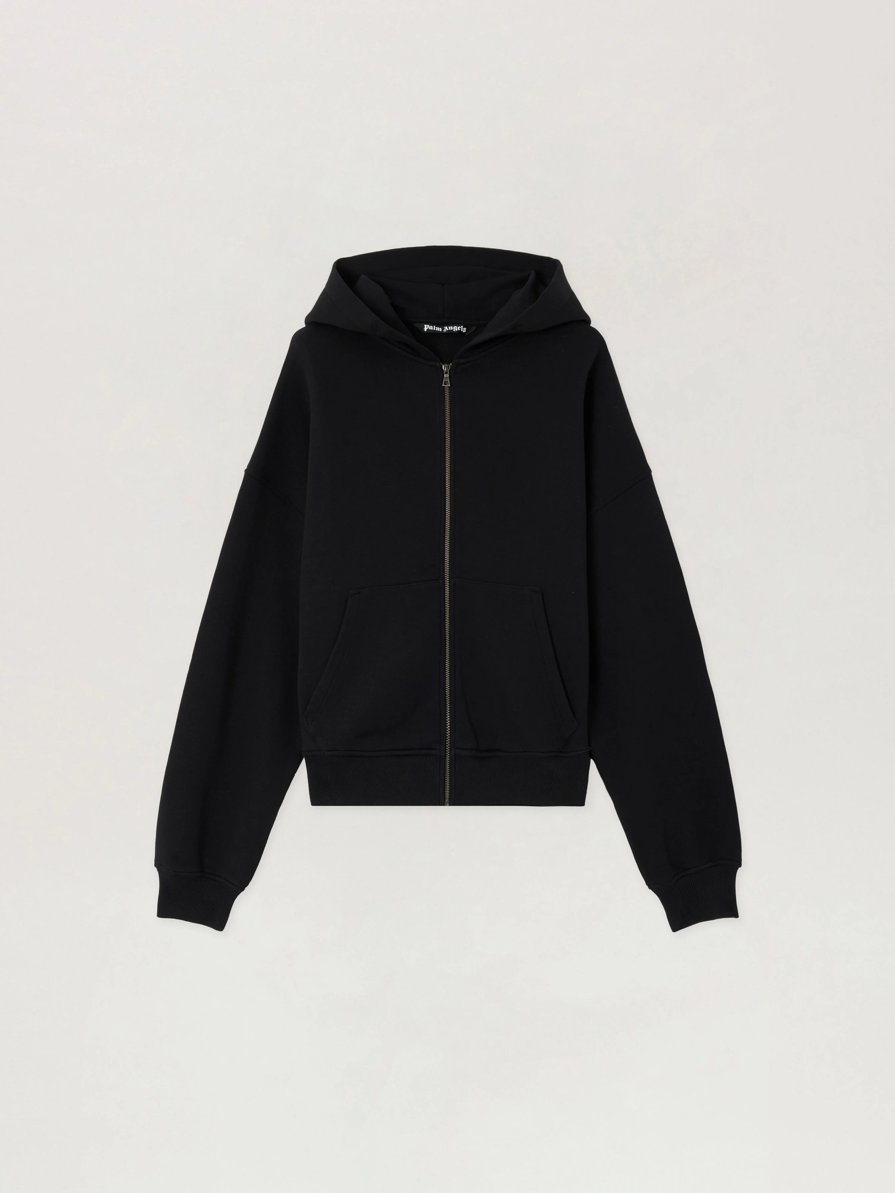 Back Curved Logo Zip Hoodie