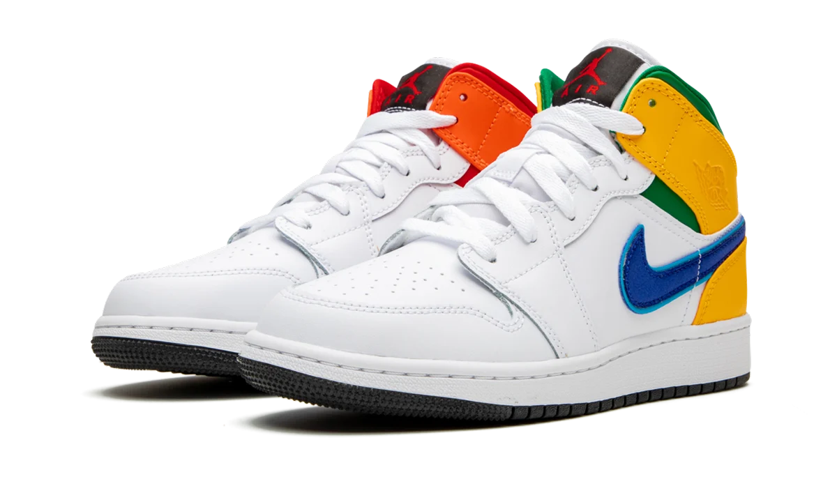 Air Jordan 1 MID GS "Three Peat" 554725 128