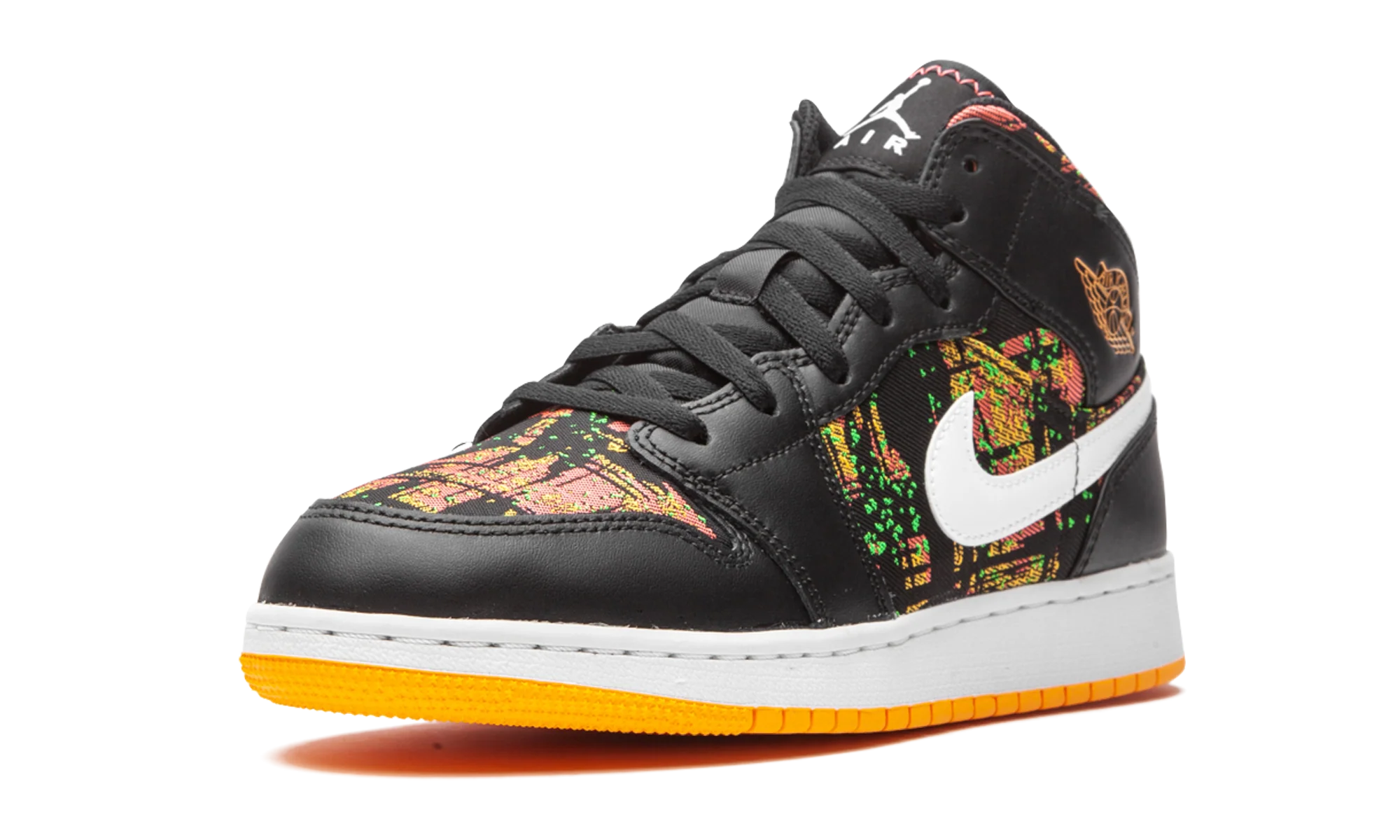 Air Jordan 1 Mid GS "Black / Laser Orange" 555112 003